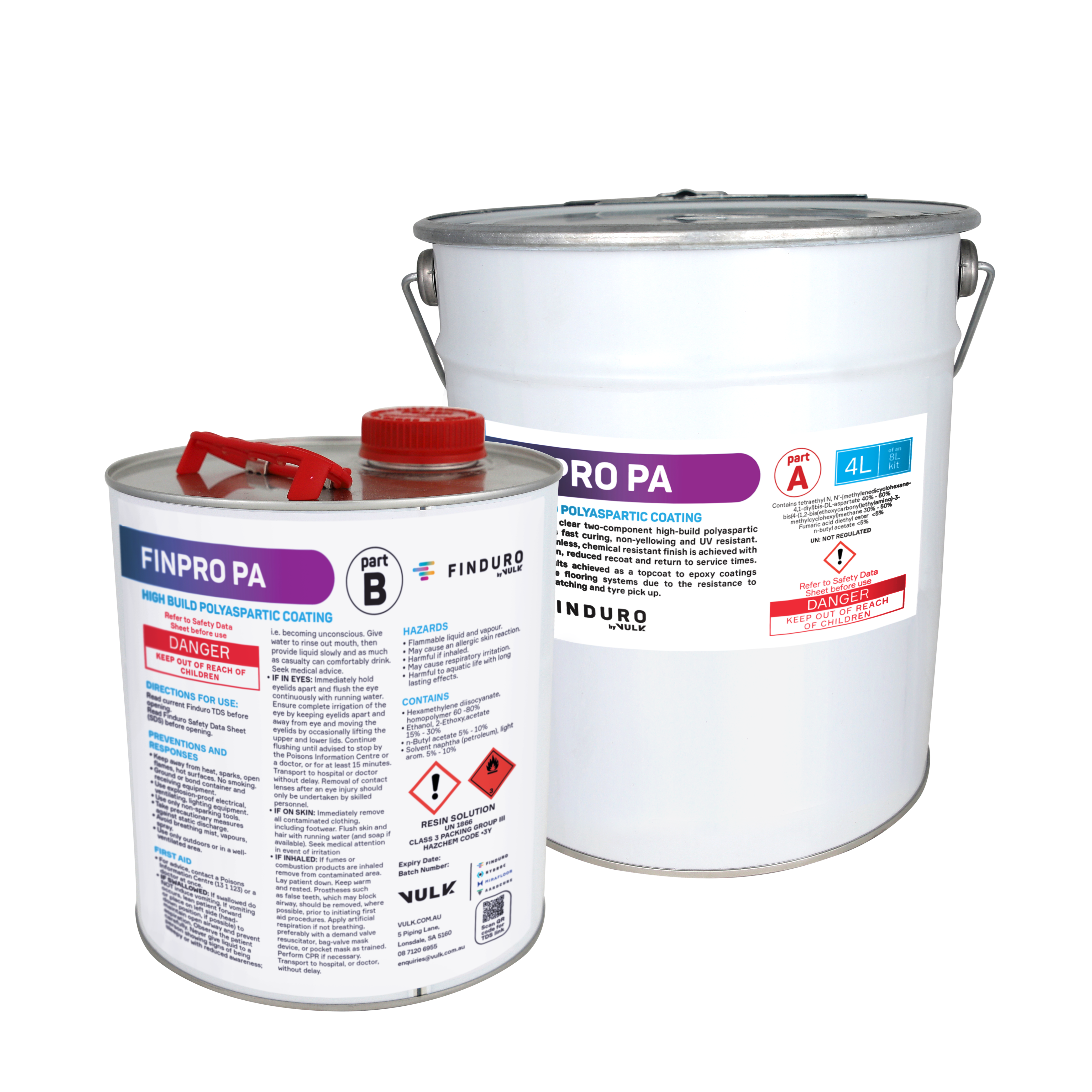 Vulk Finpro PA Polyaspartic Clear Kit 8L (A + B) Image
